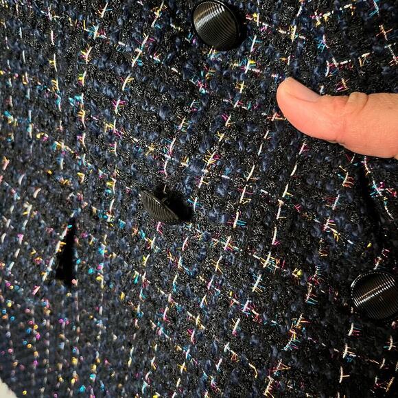 House of Harlow 1960 double breasted metallic tween blazer women’s large - Picture 10 of 12